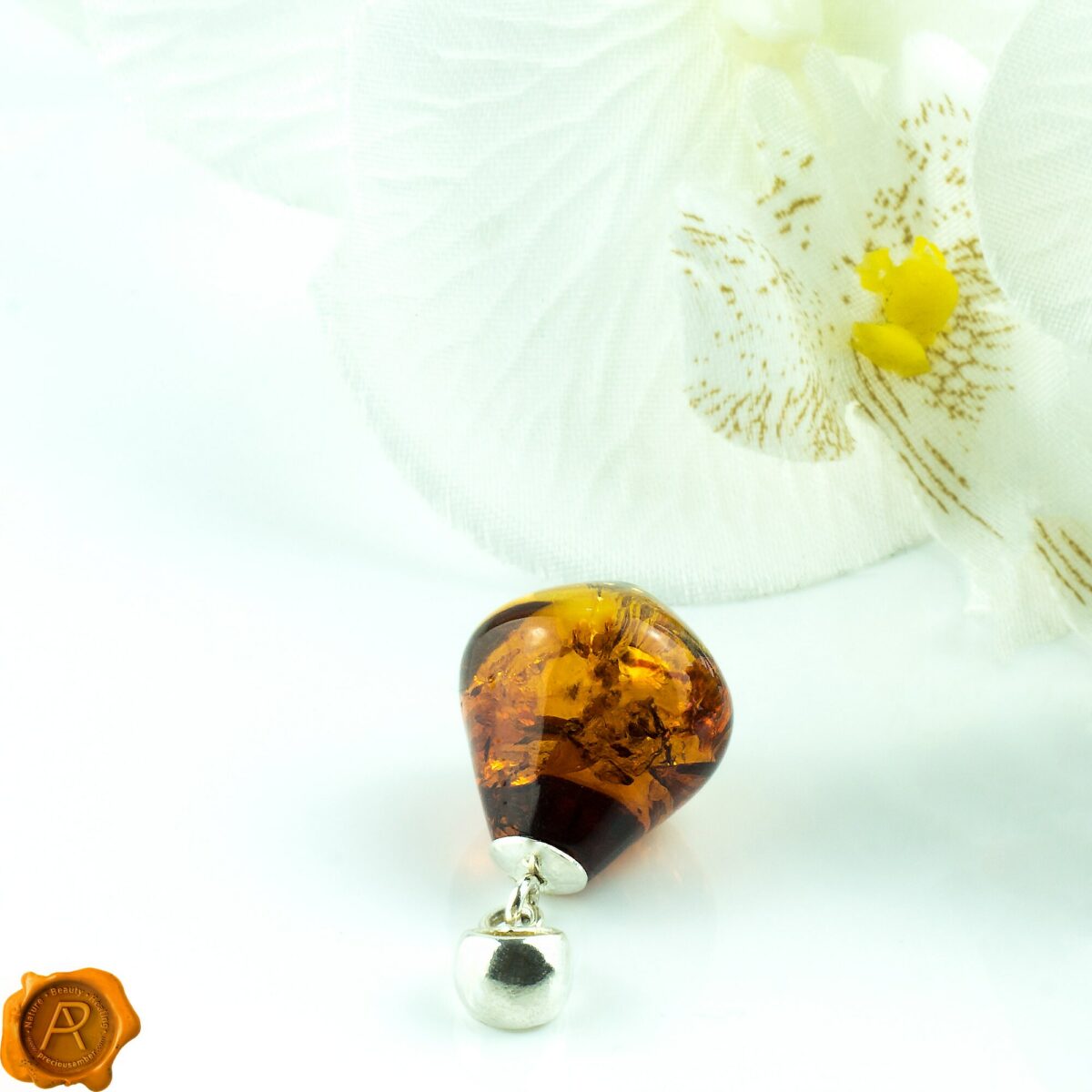 Gradient Amber Silver Teardrop - Image 5
