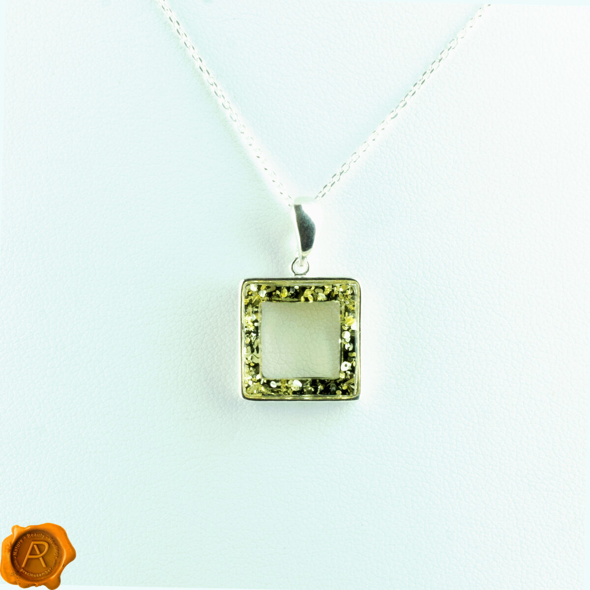Geometric Green Amber Charm - Image 1