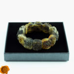 Carved Rose Marble Amber Bracelet - Image 7