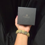 Carved Rose Marble Amber Bracelet - Image 4