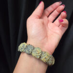 Carved Rose Marble Amber Bracelet - Image 2