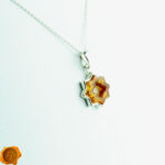 Geometric Honey Amber Pendant - Image 3