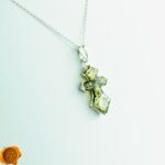 Green Amber Cross Pendant - Image 3