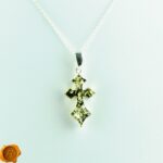 Green Amber Cross Pendant