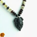Handcarved Amber Viking Amulet Necklace