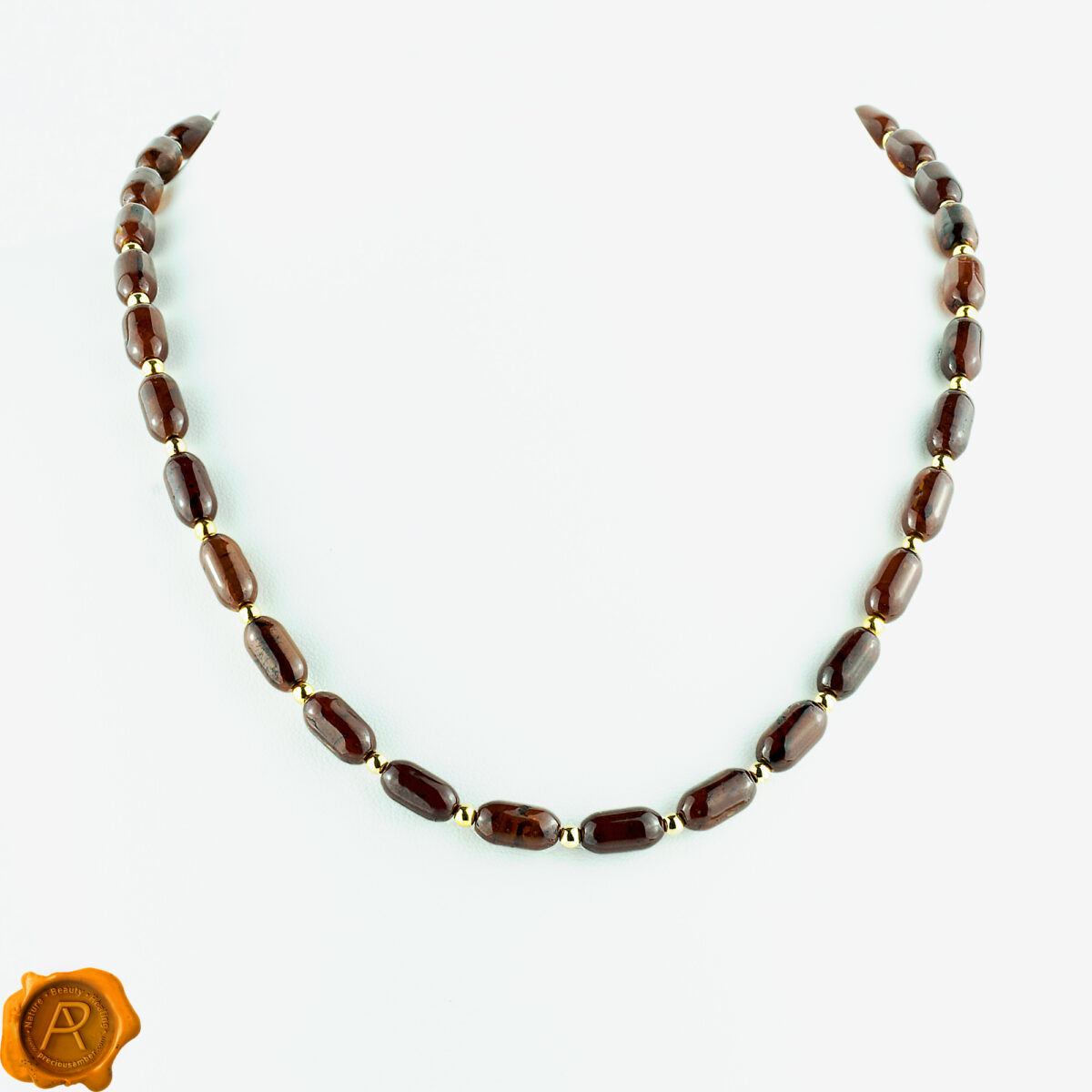 Beeswax Amber Gold Unisex Necklace - Image 2