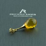 Luxurious Amber Gold Earrings - Image 3