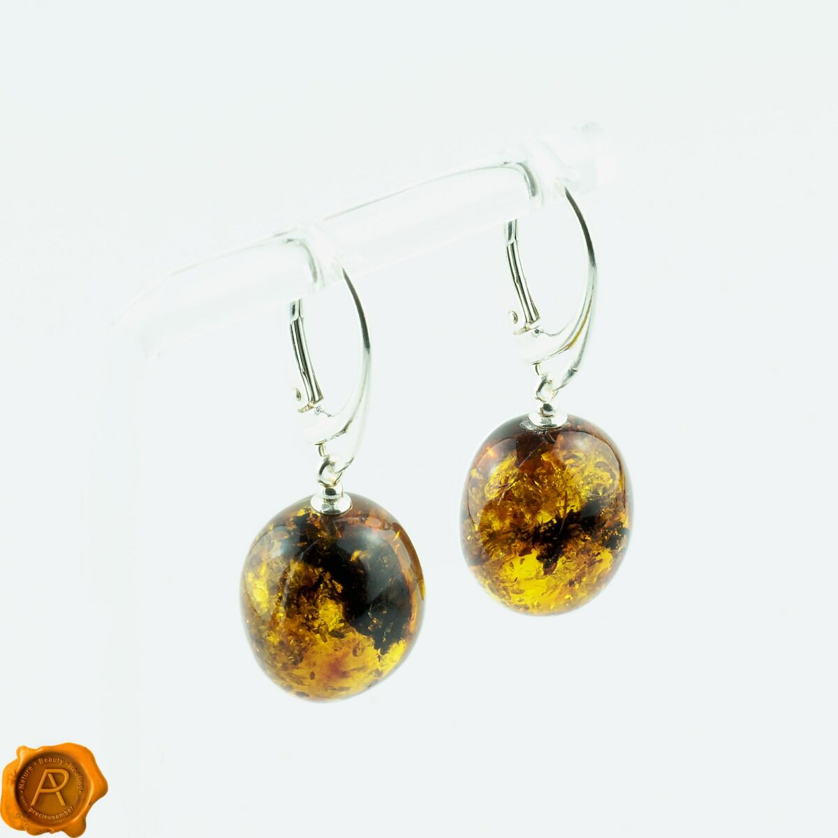 Earthy Large Olive Earrings - Image 7