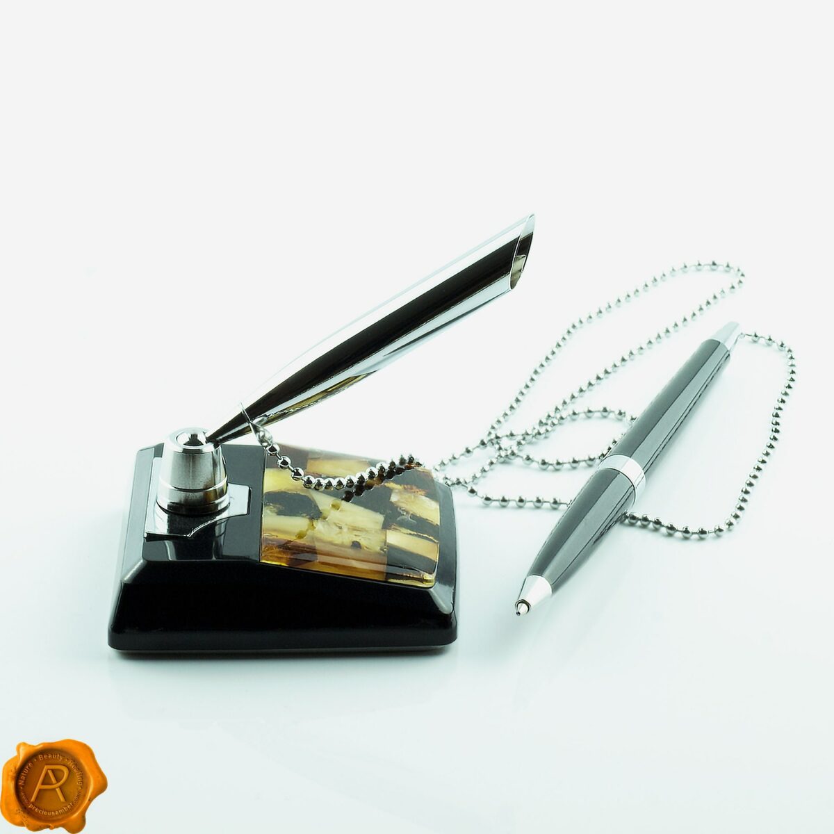 Chained Pen / Adhesive Amber Mount - Image 3