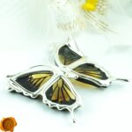 Carved Amber Butterfly Pendant - Image 5