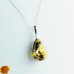 Green Earthy Amber Teardrop - Image 2