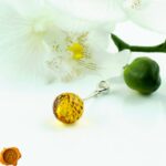 Luxurious Amber Silver Earrings - Image 4