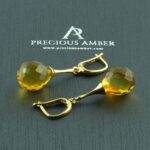 Luxurious Amber Gold Earrings