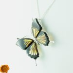 Carved Amber Butterfly Pendant - Image 4