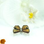 Carved Amber Peacock Butterfly Pendant - Image 6