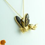 Carved Amber Gold Bee - Image 4