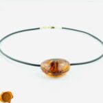 Amber Gold Heart Choker Pendant - Image 6