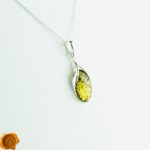Green Dainty Amber Teardrop - Image 3