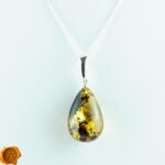 Green Earthy Amber Teardrop - Image 3
