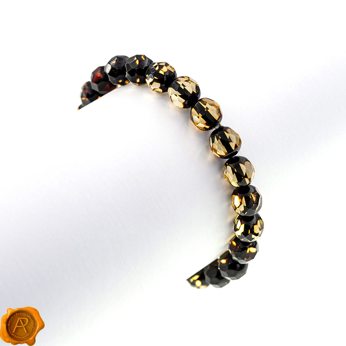 Luxurious Faceted Green Amber Bracelet - Image 3