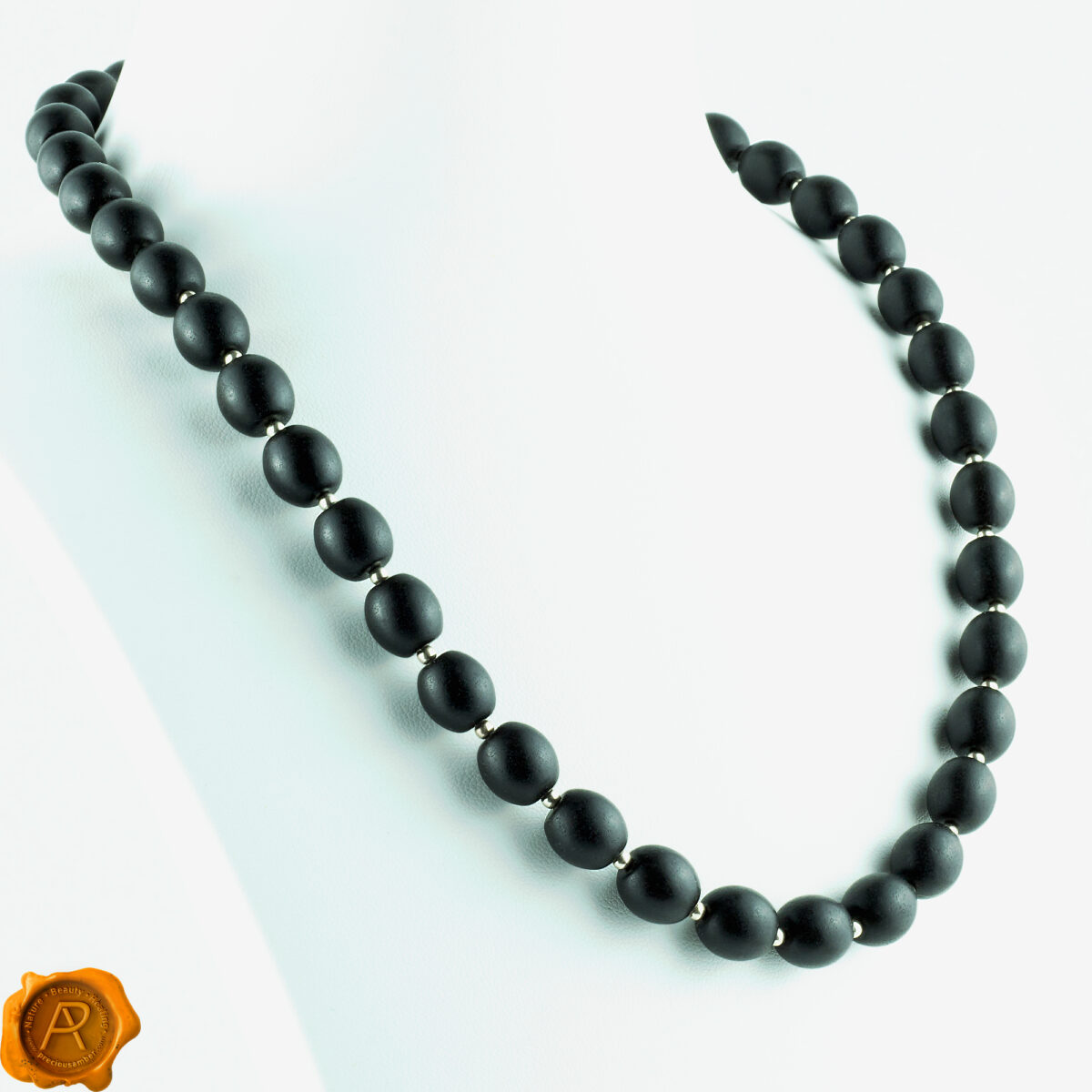 Black Amber Necklace - Image 1