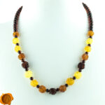 Carved Amber Rose Necklace - Image 4