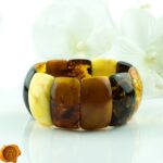 Massive Multicolor Amber Bracelet - Image 5