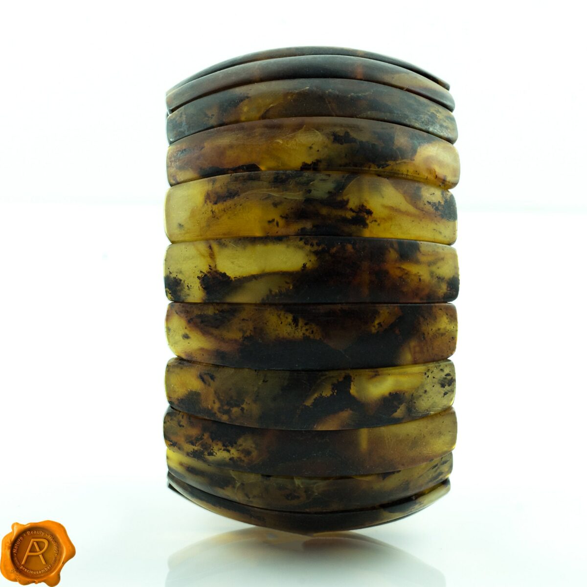 Massive Rare Marble Amber Bracelet - Image 3