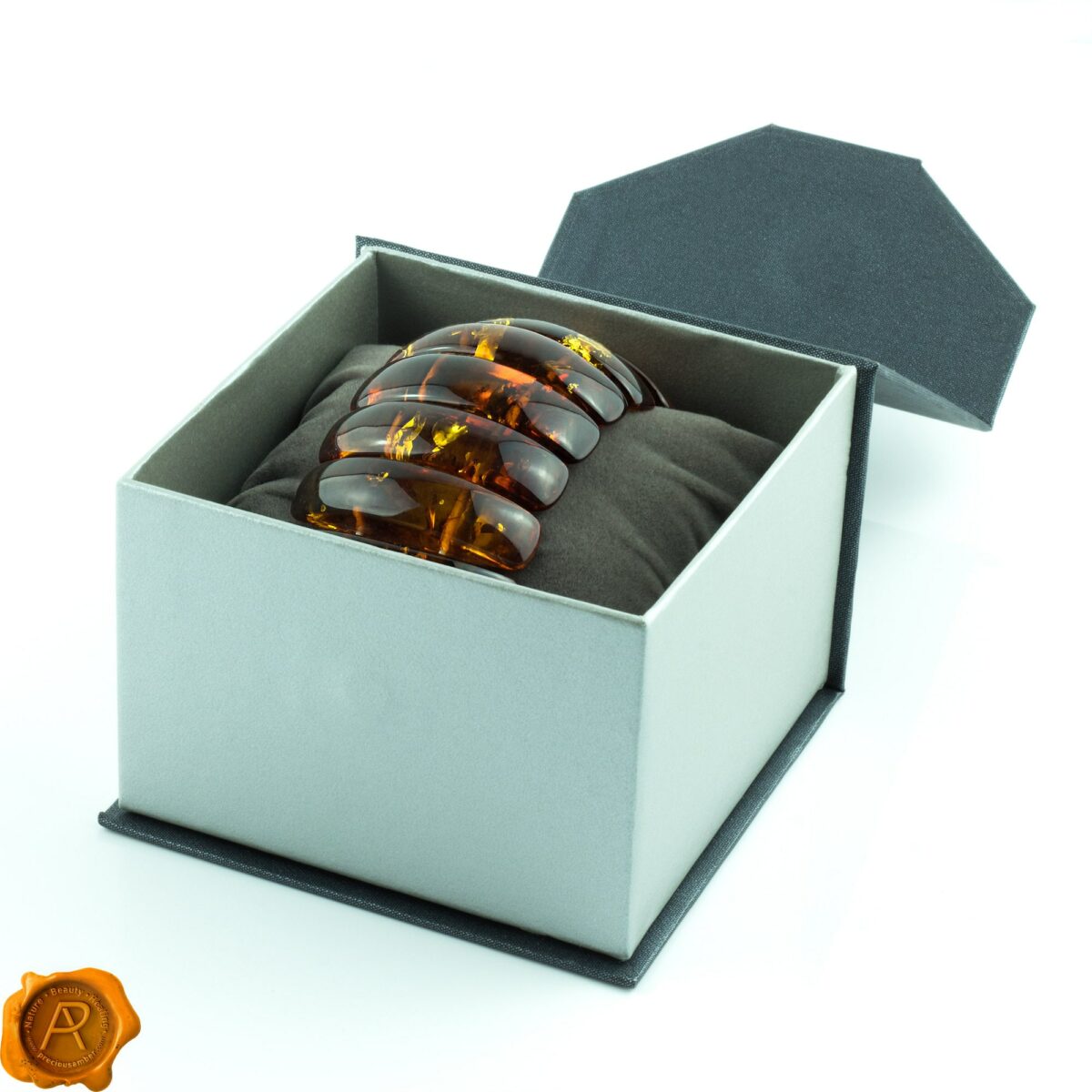 Massive Honey Amber Bracelet - Image 4