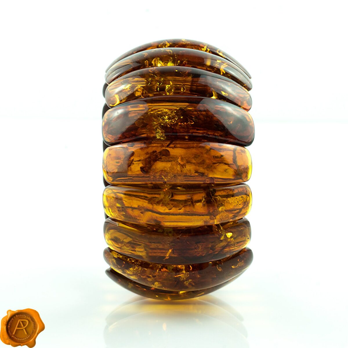Massive Honey Amber Bracelet - Image 3