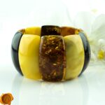 Massive Multicolor Amber Bracelet