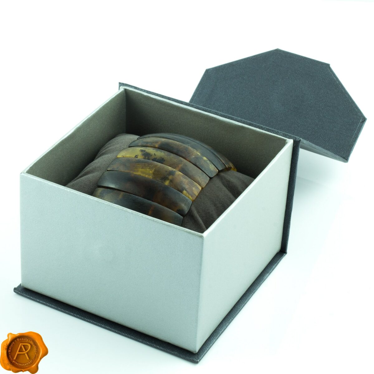 Massive Rare Marble Amber Bracelet - Image 4
