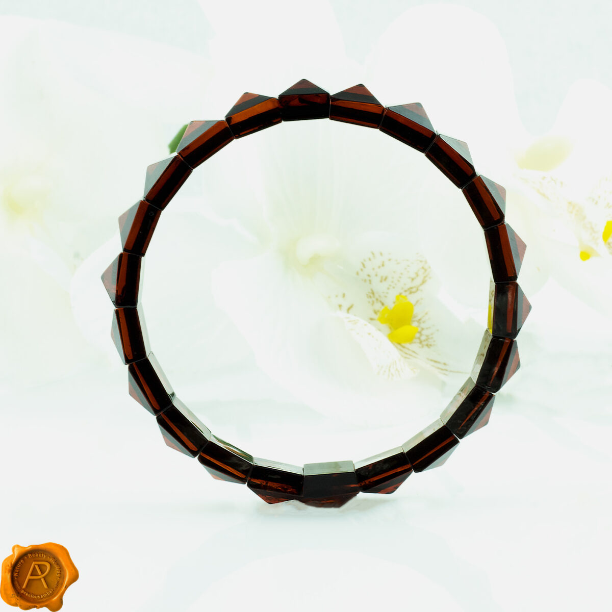 Cherry Amber Pyramid Bracelet - Image 2