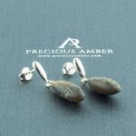 Raw Amber Drop Earrings