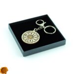 Celtic Wooden Keychain with Amber - Image 3