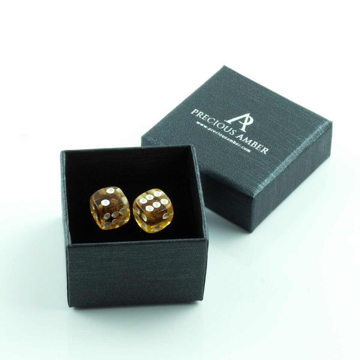Amber Dice 10 x 10mm - Image 2