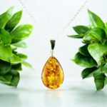 Natural Honey Amber Teardrop Pendant, Classic Drop Tiny Silver Real Amber Gemstone Gift Small Baltic Amber Gold Jewelry Gifts Women
