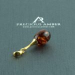 Classic Amber Olive Gold Pendant