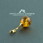 Classic Amber Sphere Gold Pendant