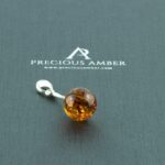 Classic Amber Silver Sphere Pendant