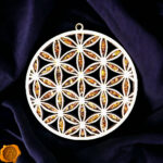 Amber Flower of Life Ornament 20x20cm