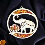 Magnetic Amber Elephant Ornament