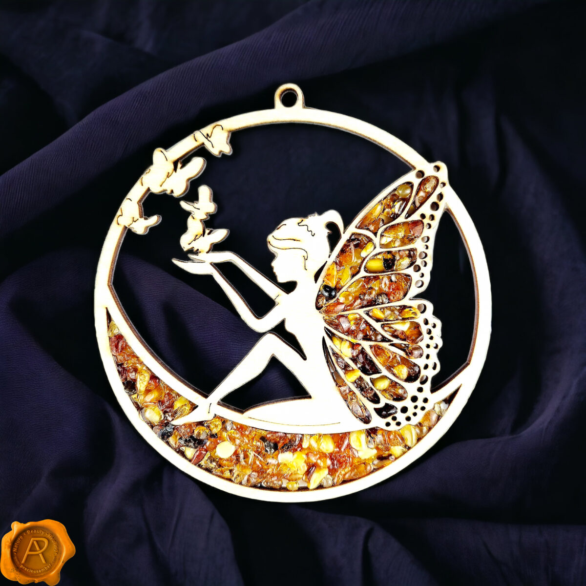 Magnetic Amber Fairy Ornament - Image 1