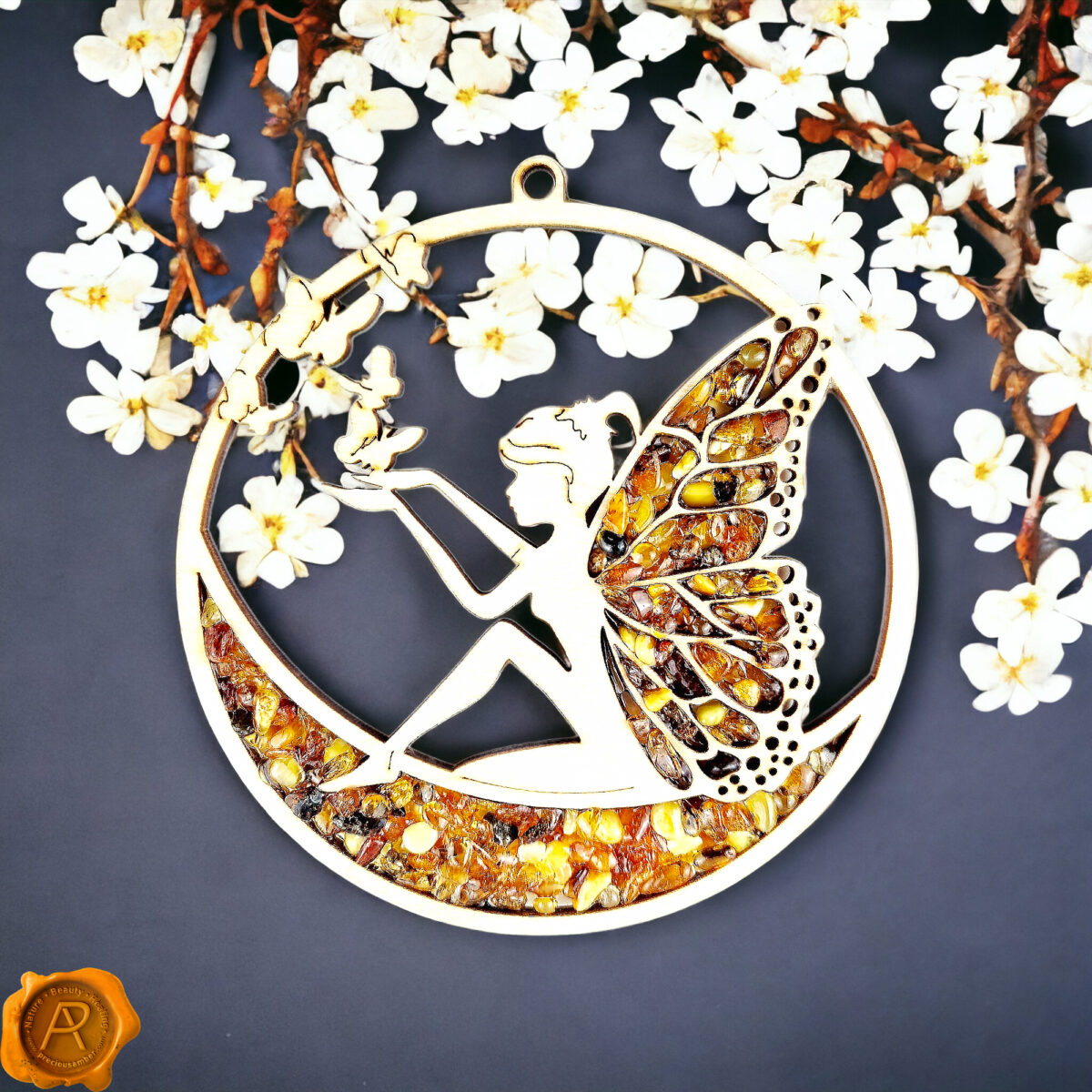 Magnetic Amber Fairy Ornament - Image 3