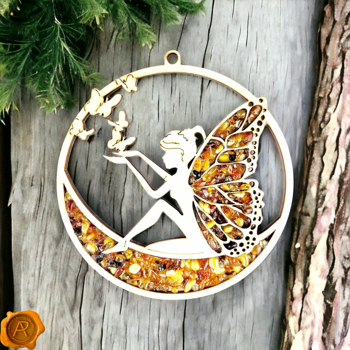 Magnetic Amber Fairy Ornament - Image 2