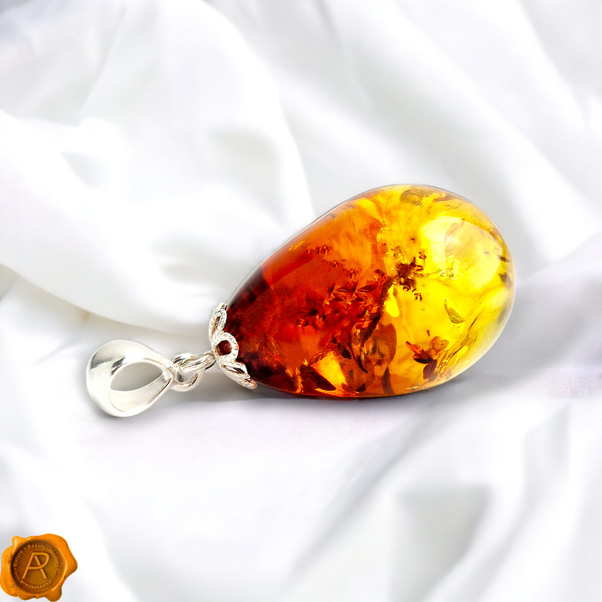 Large Gradient Amber Teardrop - Image 3