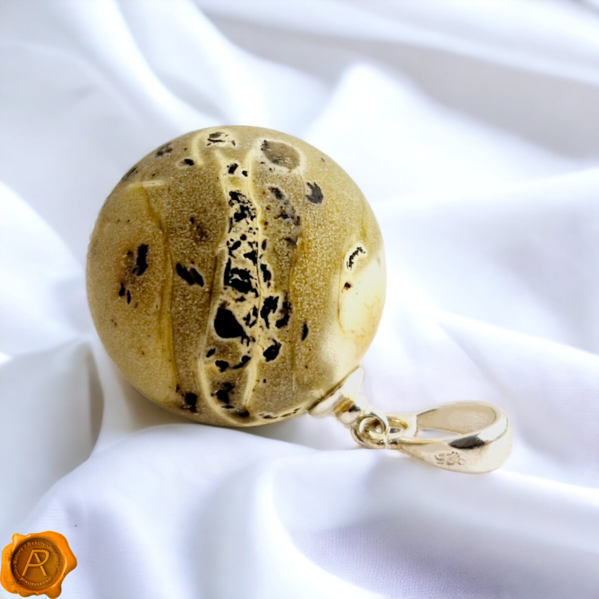 Rare Marble Amber Sphere 20mm - Image 3