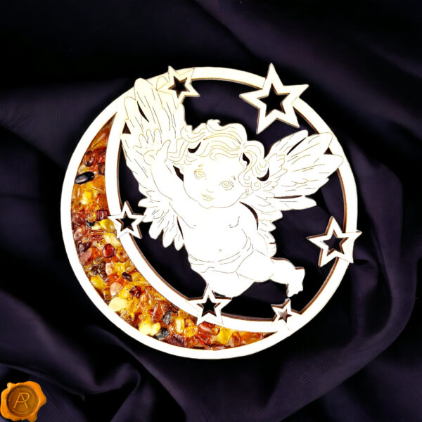 Magnetic Amber Angel Ornament