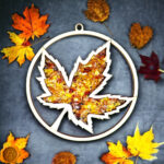 Magnetic Amber Leaf Ornament - Image 2