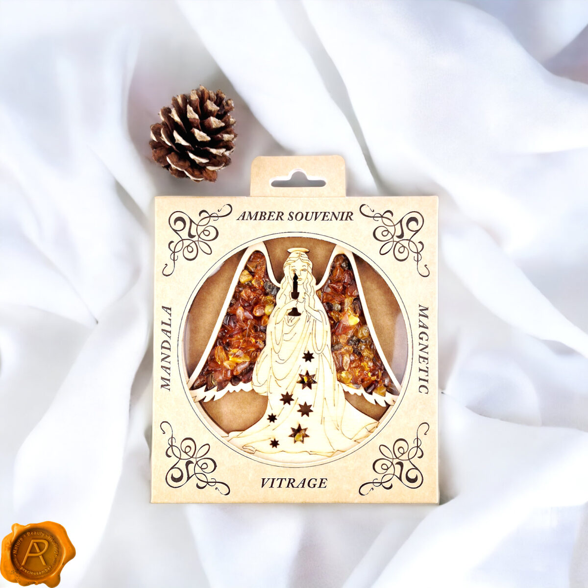 Magnetic Amber Angel Ornament - Image 4
